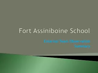 Fort Assiniboine School