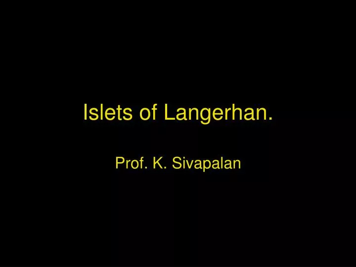 islets of langerhan