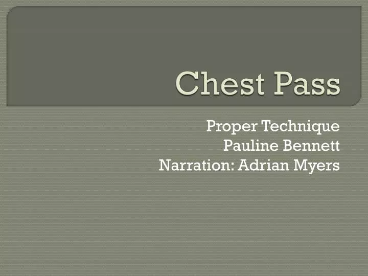 chest pass