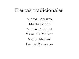 fiestas tradicionales