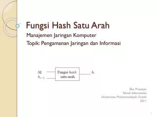 fungsi hash satu arah