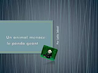 un animal menac