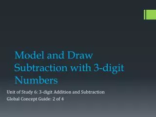 Model and Draw Subtraction with 3-digit Numbers
