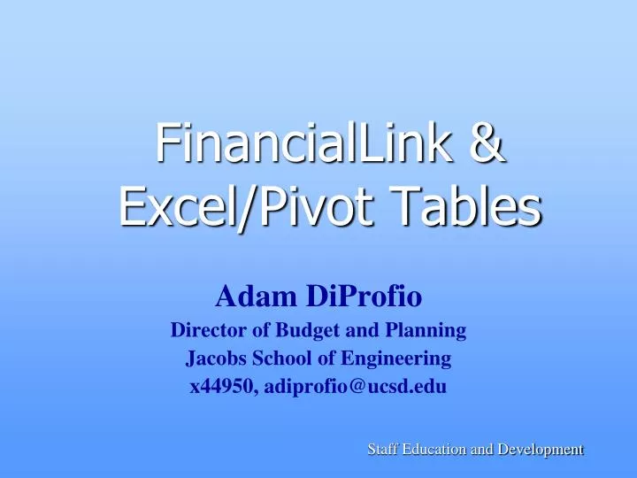 financiallink excel pivot tables