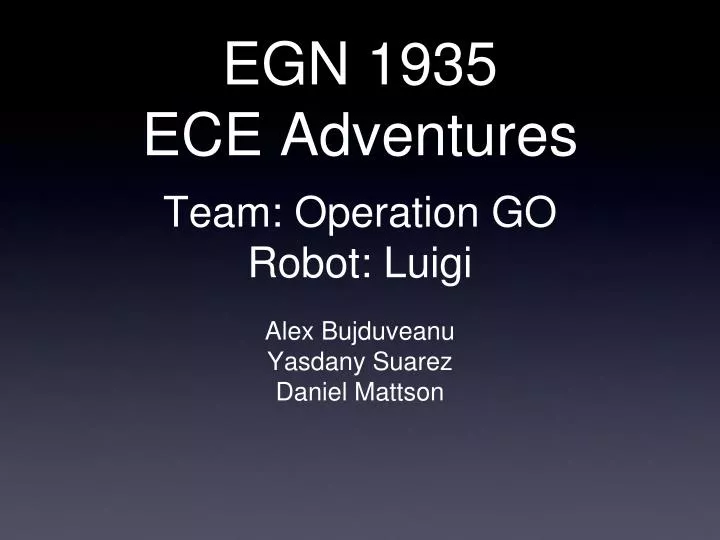 egn 1935 ece adventures team operation go robot luigi