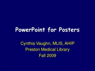 PowerPoint for Posters