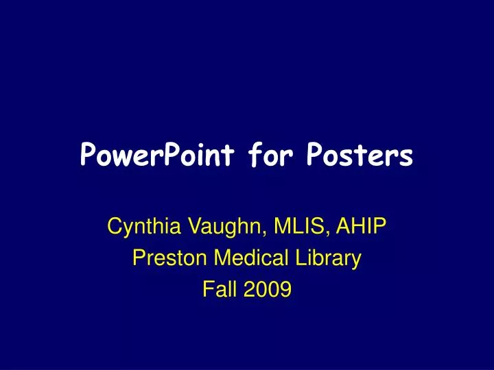 powerpoint for posters