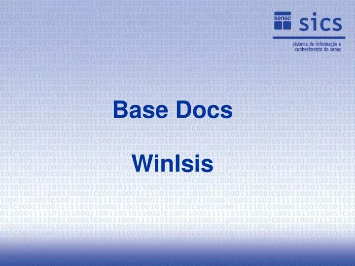 base docs winisis