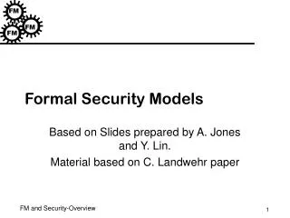 Formal Security Models