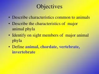 Objectives