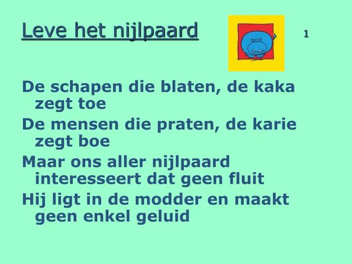 leve het nijlpaard 1