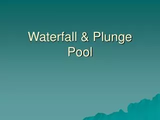 Waterfall &amp; Plunge Pool