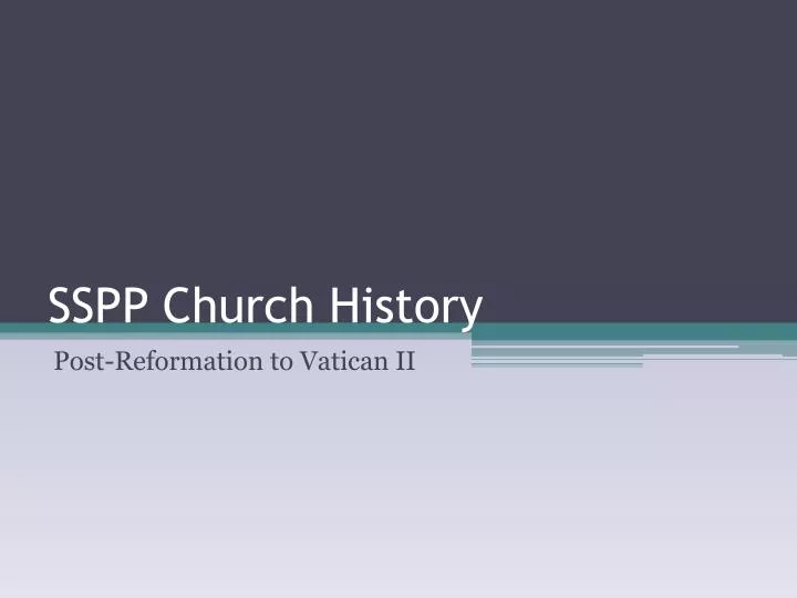 sspp church history
