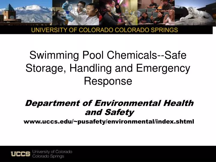 swimming pool chemicals safe storage handling and emergency response