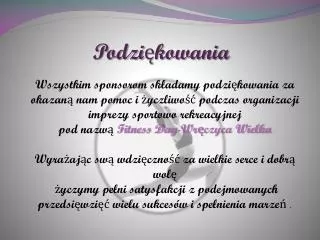 podzi kowania