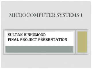 Microcomputer Systems 1