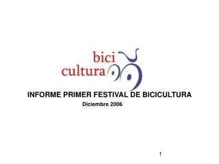 informe primer festival de bicicultura