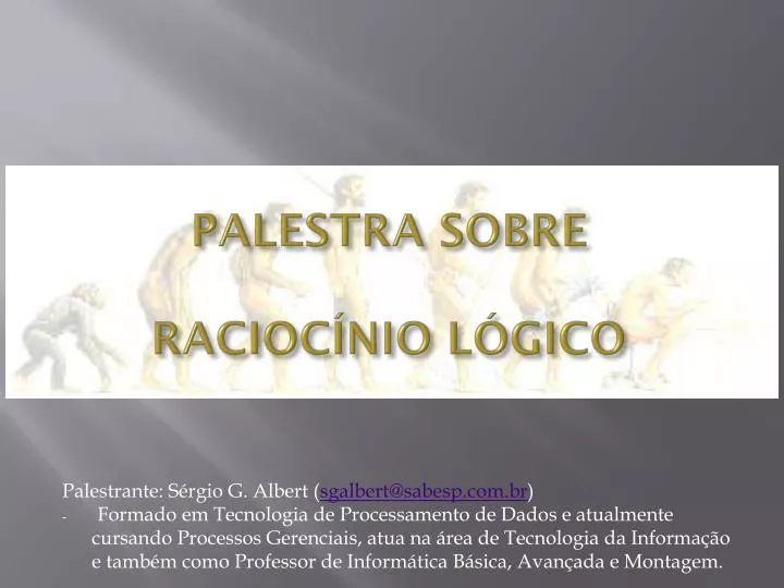 palestra sobre racioc nio l gico