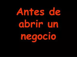 antes de abrir un negocio