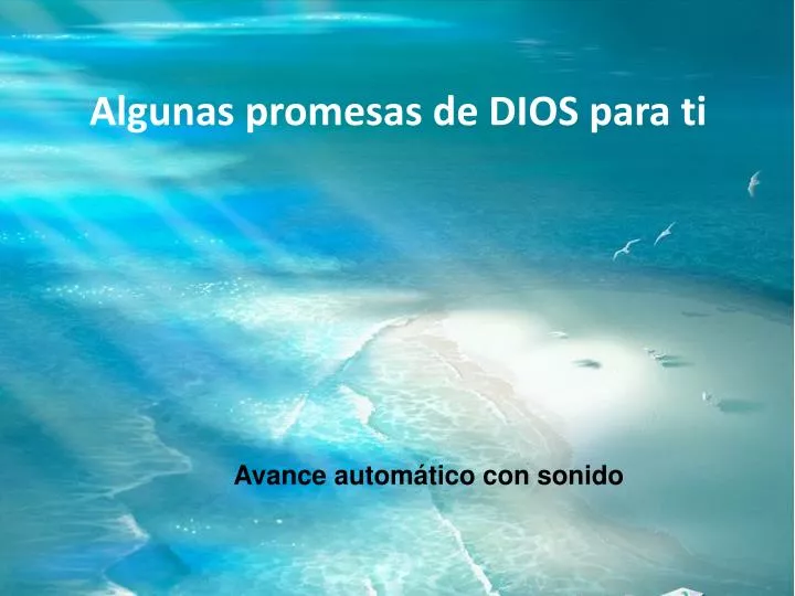 algunas promesas de dios para ti