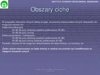 obszary ciche