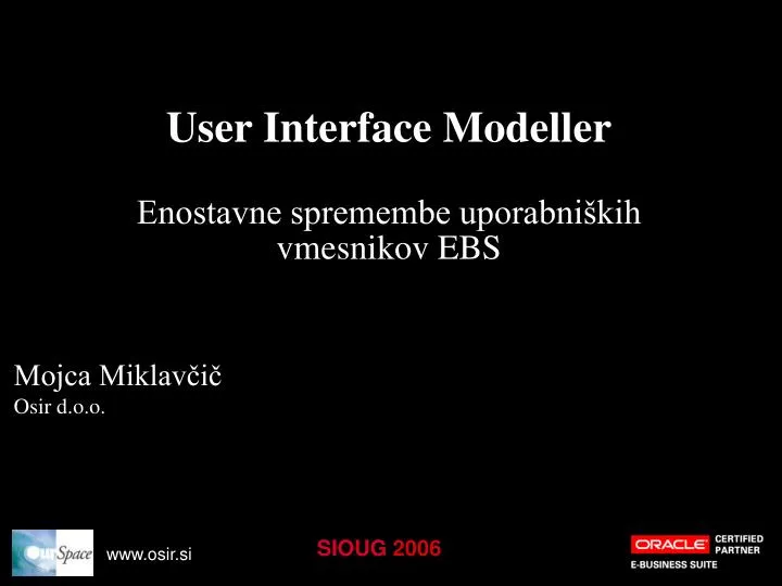 user interface modeller enostavne spremembe uporabni kih vmesnikov ebs