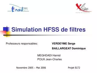 simulation hfss de filtres
