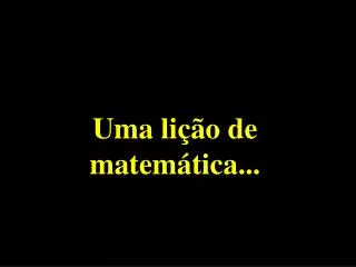 uma li o de matem tica