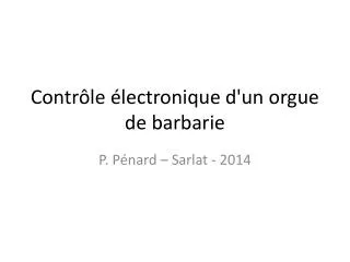contr le lectronique d un orgue de barbarie