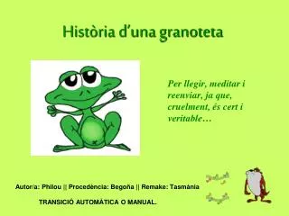 hist ria d una granoteta