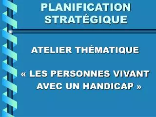 planification strat gique