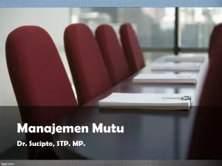 manajemen mutu