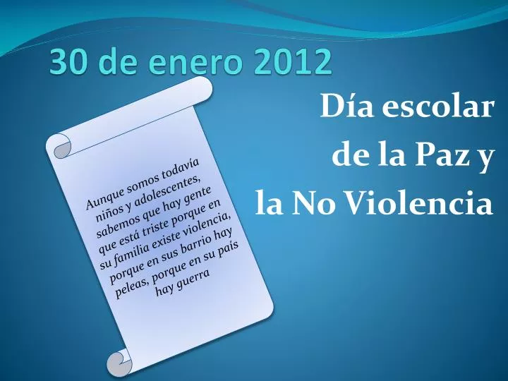 30 de enero 2012