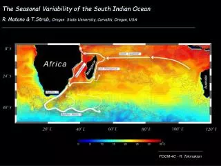The Seasonal Variability of the South Indian Ocean