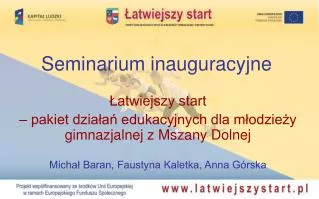 seminarium inauguracyjne