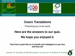Cicero Translations Presenting you to the world
