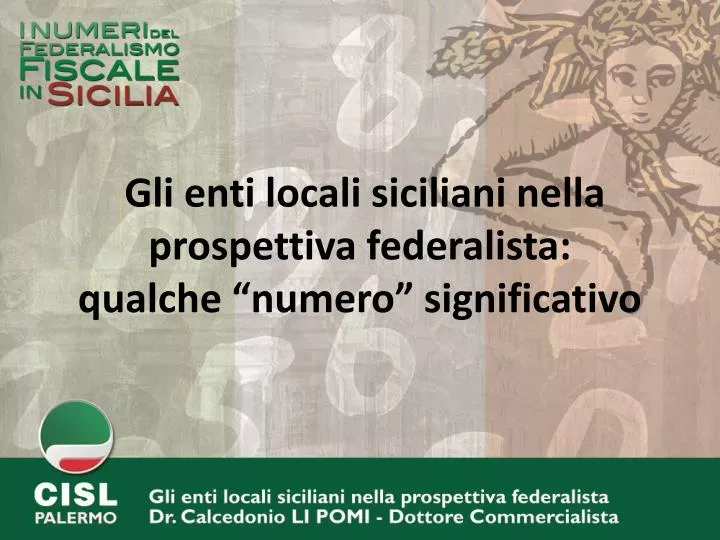 gli enti locali siciliani nella prospettiva federalista qualche numero significativo