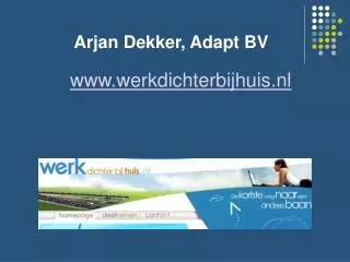 arjan dekker adapt bv