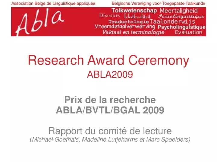 research award ceremony