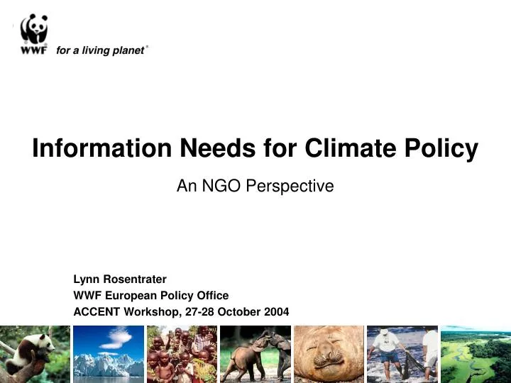 information needs for climate policy