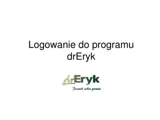 logowanie do programu dreryk