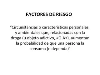 factores de riesgo