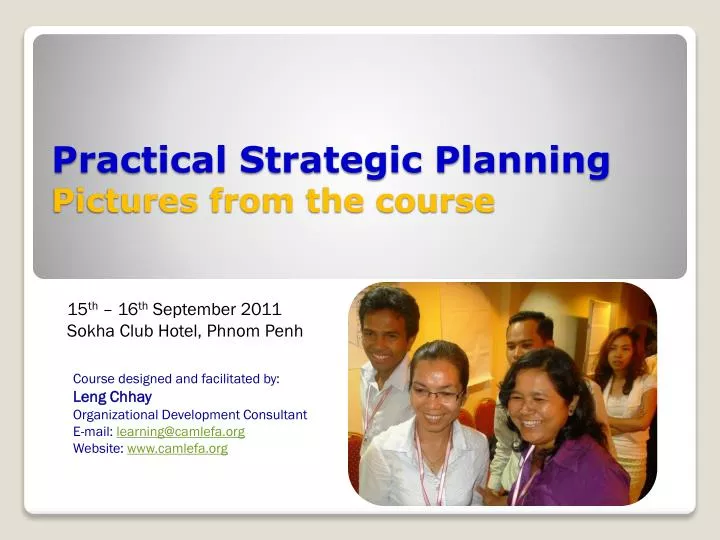 practical strategic planning pictures from the course
