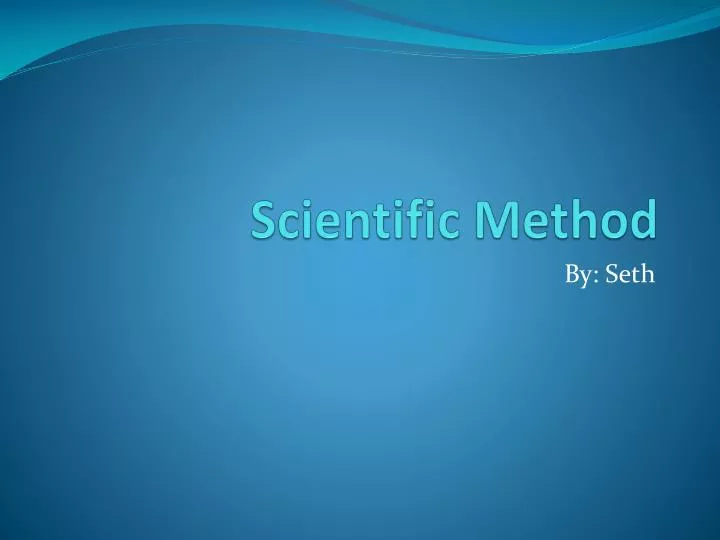 scientific method