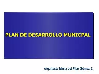 plan de desarrollo municpal