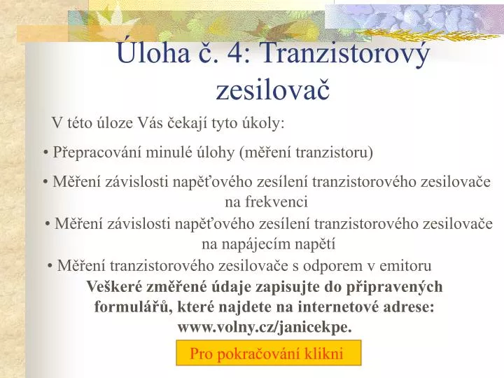 loha 4 tranzistorov zesilova