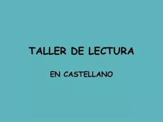 taller de lectura