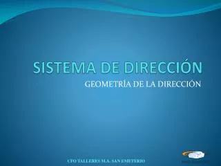 sistema de direcci n