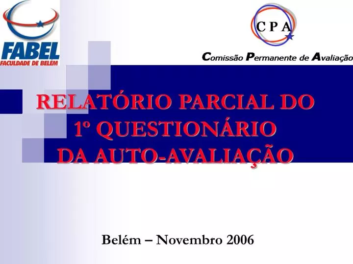 relat rio parcial do 1 question rio da auto avalia o