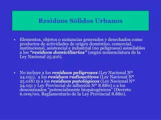 residuos s lidos urbanos